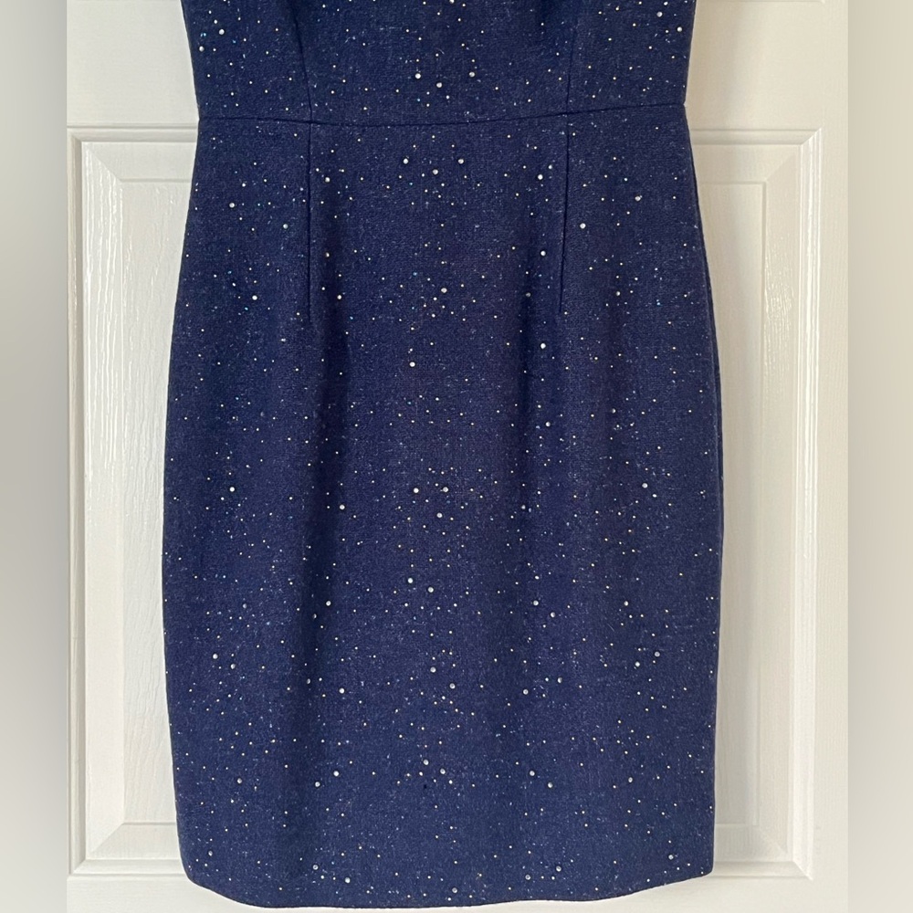 NWT J Crew Collection studded constellation sheath dress, size 6, dark blue - Picture 6 of 16